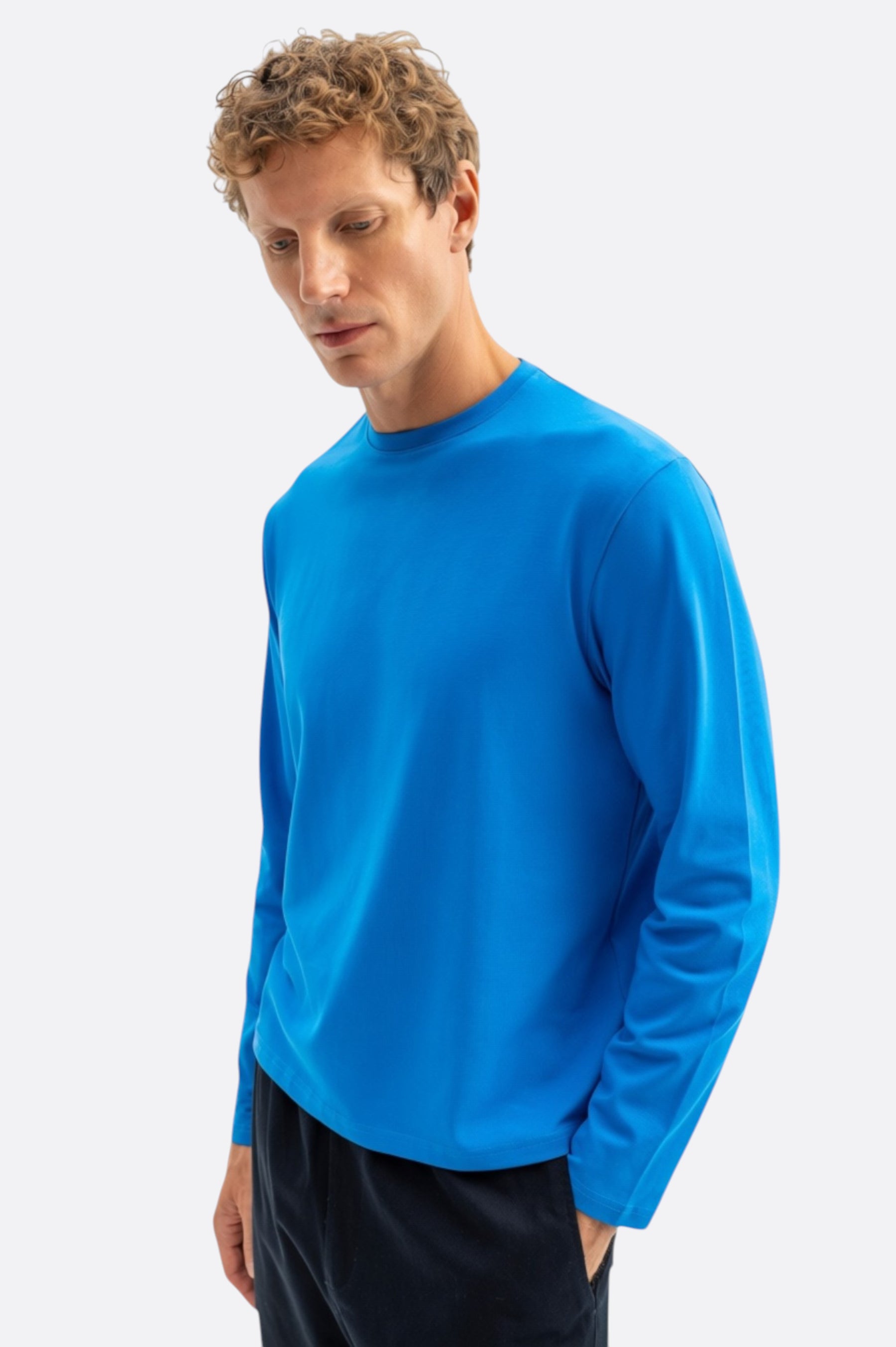 LONG SLEEVE REGULAR FIT SAXE T-SHIRT