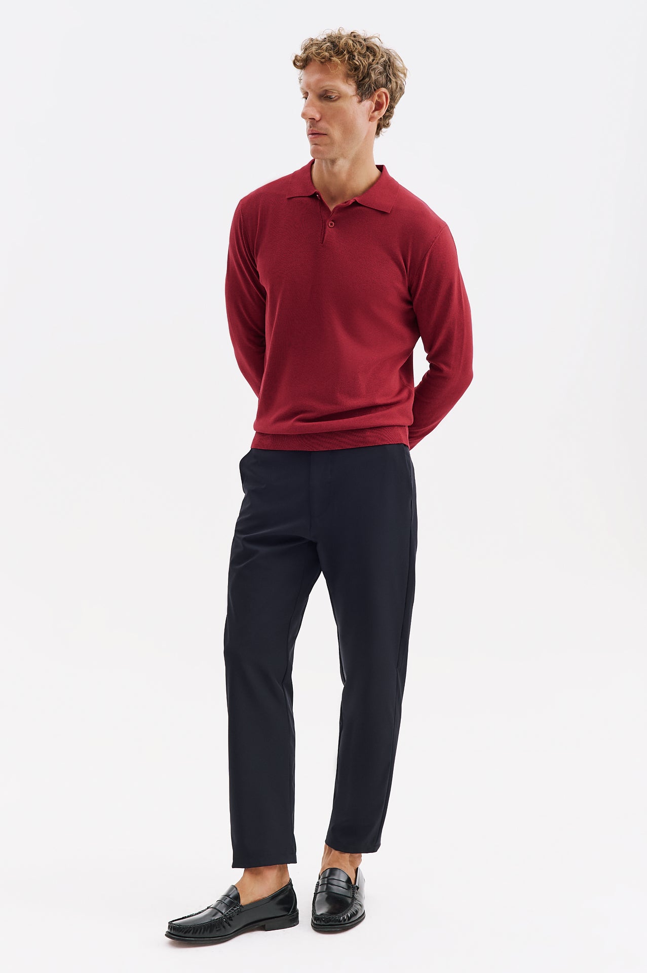 KLASİK DAR KESİM LACİVERT PANTOLON