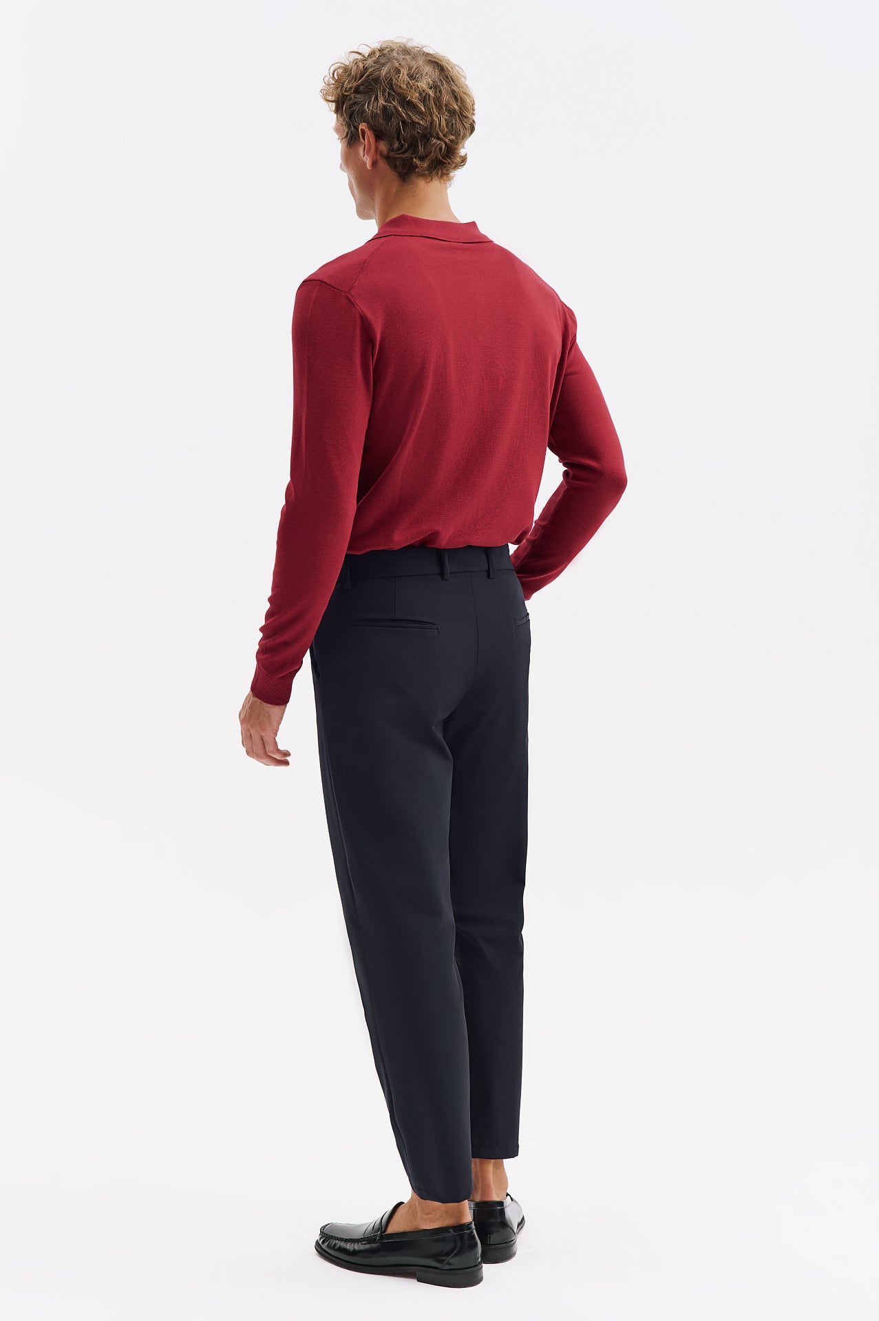 KLASİK DAR KESİM LACİVERT PANTOLON