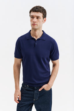Polo Yaka Lacivert Triko T-Shirt