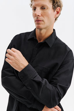 Oversize Oxford Siyah Gömlek