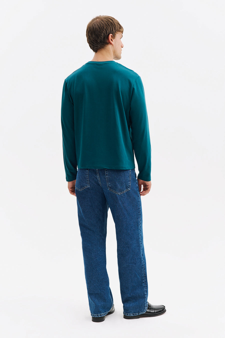 LONG SLEEVE REGULAR FIT GREEN T-SHIRT