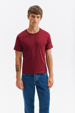 Kısa Kol Regular Fit Bordo T-Shirt