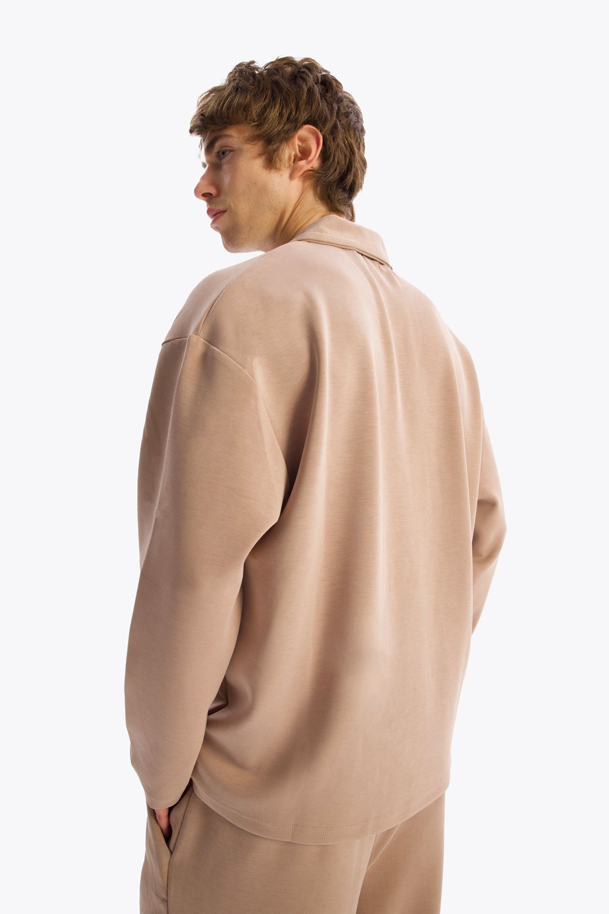 DENİZCİ YAKA DÖKÜMLÜ T-SHIRT - TABA - T-SHIRT