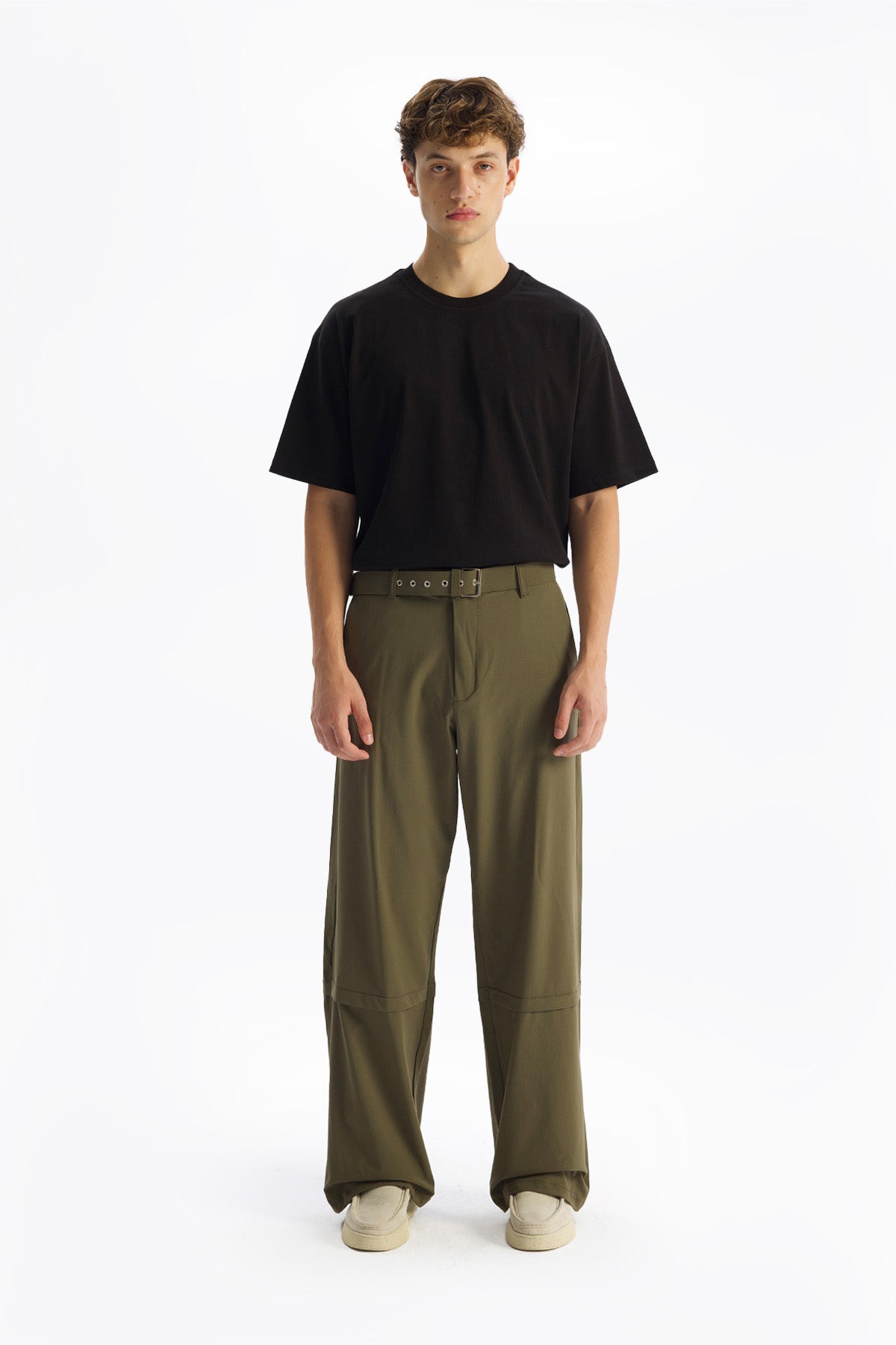 KEMERLİ PARAŞÜT PANTOLON - HAKİ - PANTOLON