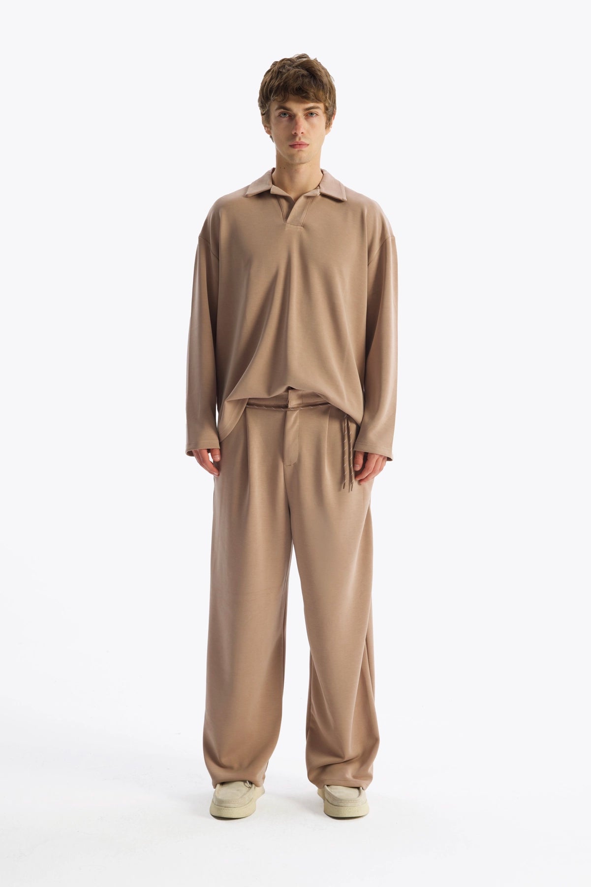 DENİZCİ YAKA DÖKÜMLÜ T-SHIRT - TABA - T-SHIRT