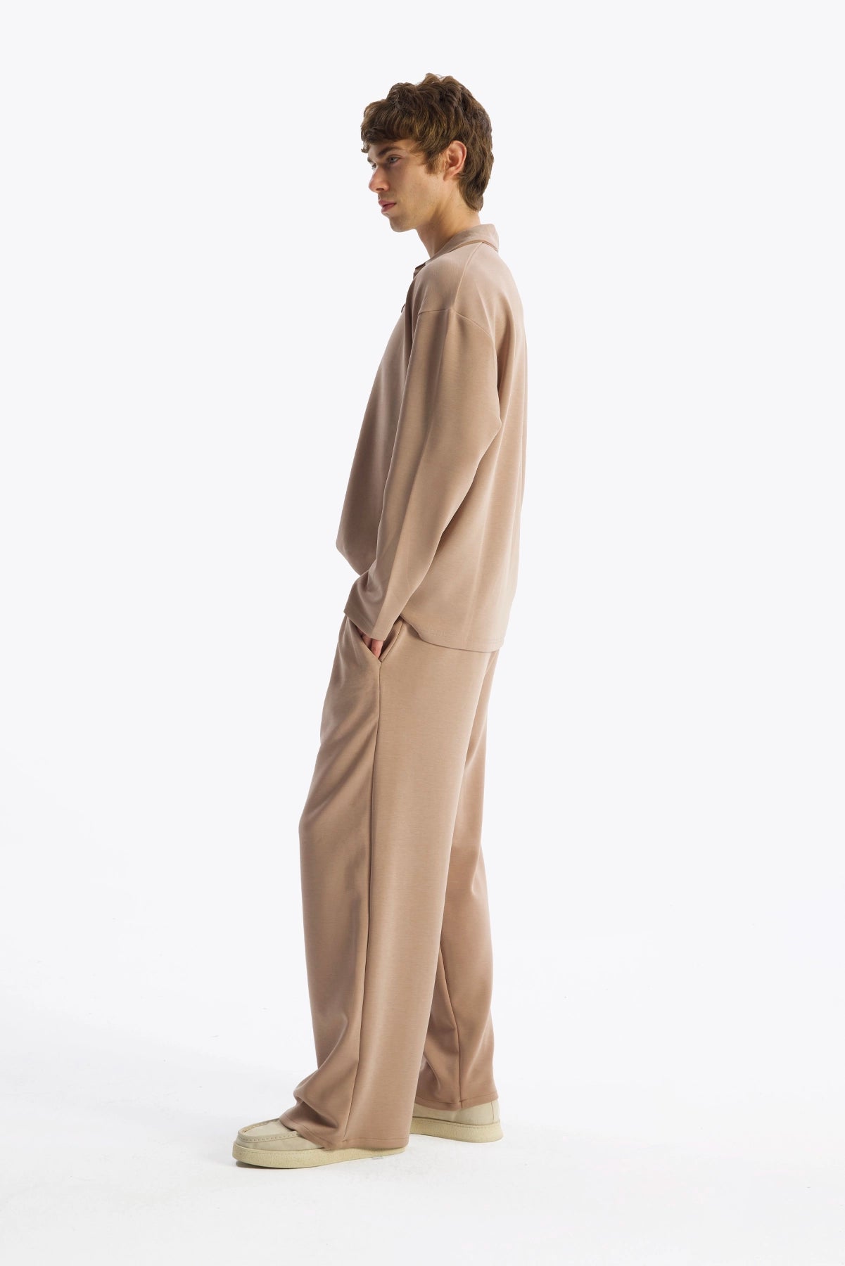 DENİZCİ YAKA DÖKÜMLÜ T-SHIRT - TABA - T-SHIRT