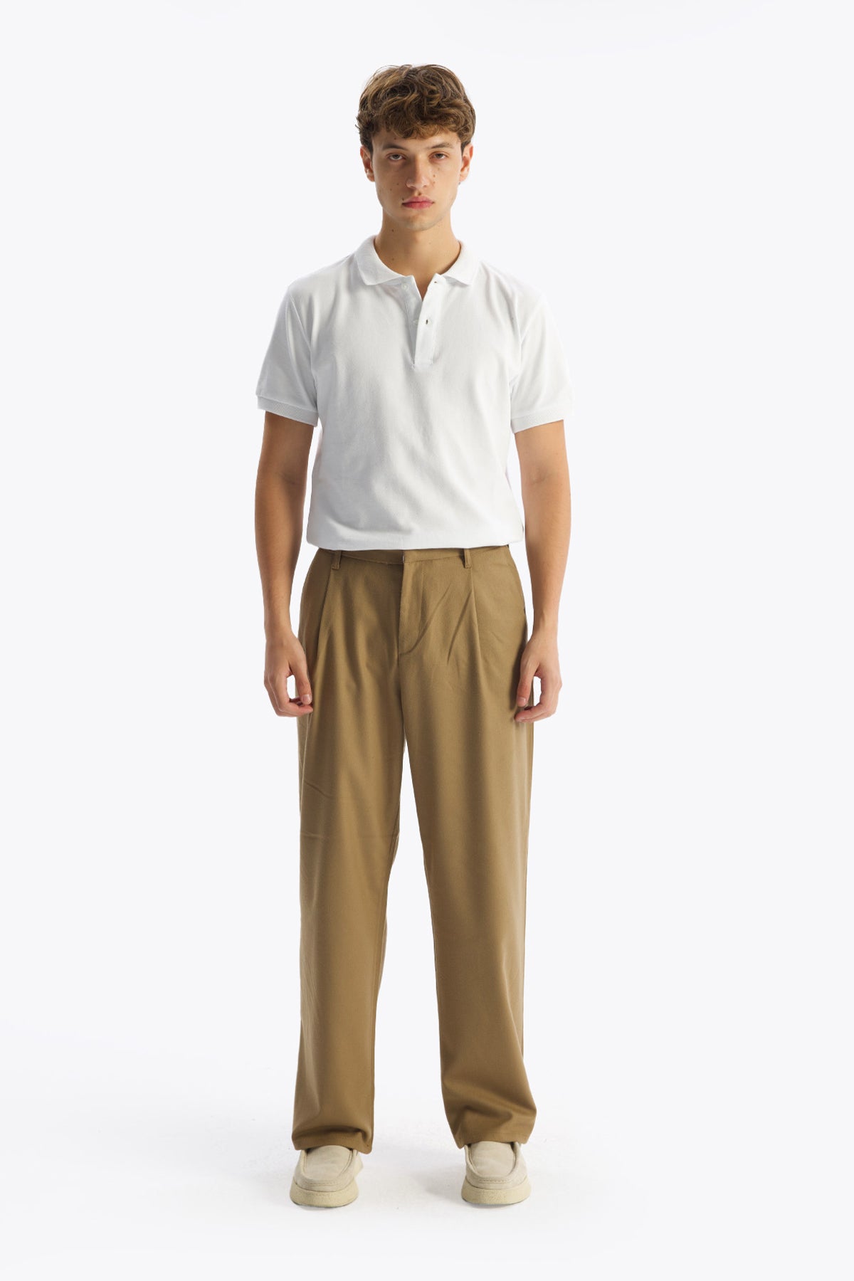 PİLİLİ YÜNLÜ PANTOLON - TABA - PANTOLON