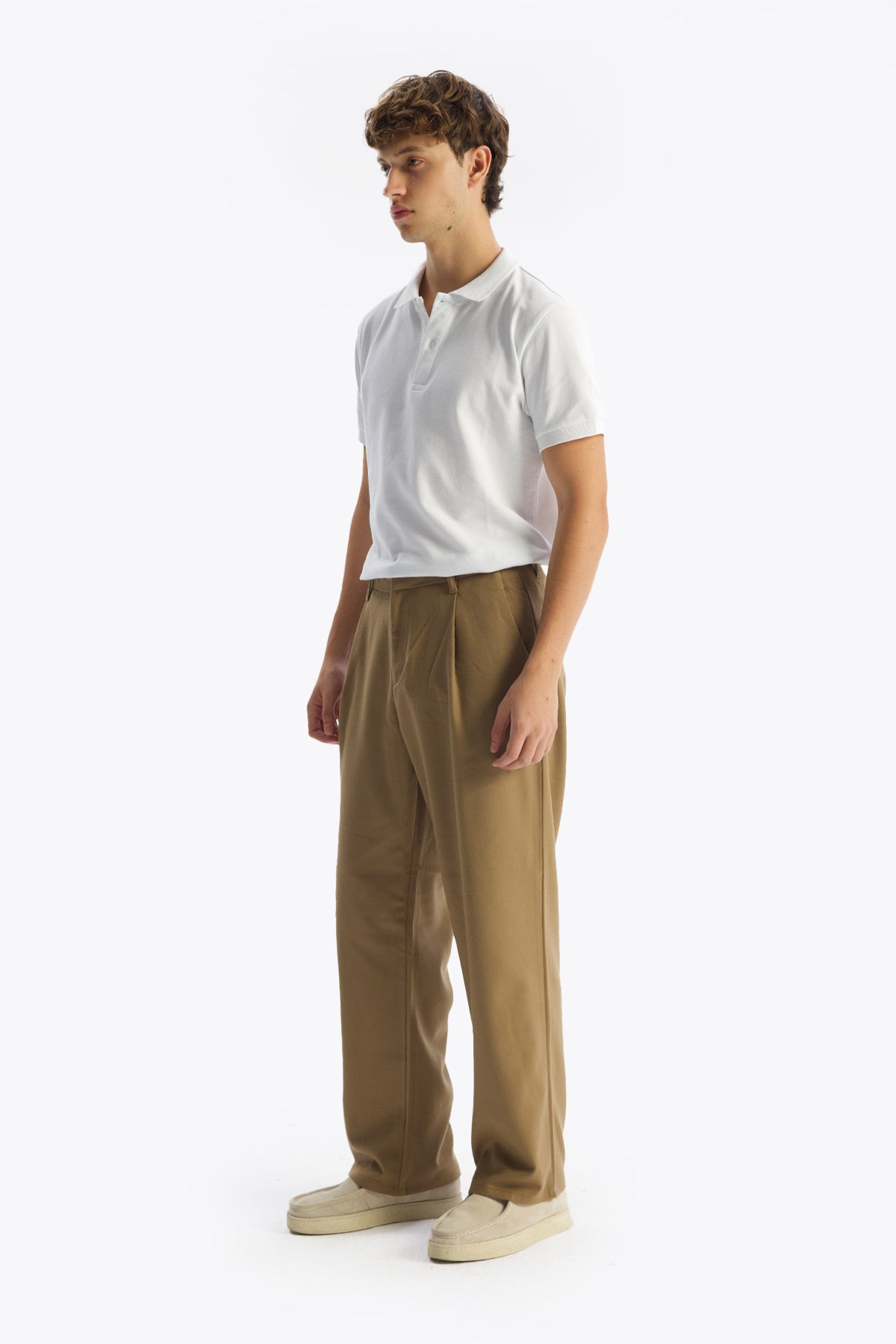 PİLİLİ YÜNLÜ PANTOLON - TABA - PANTOLON