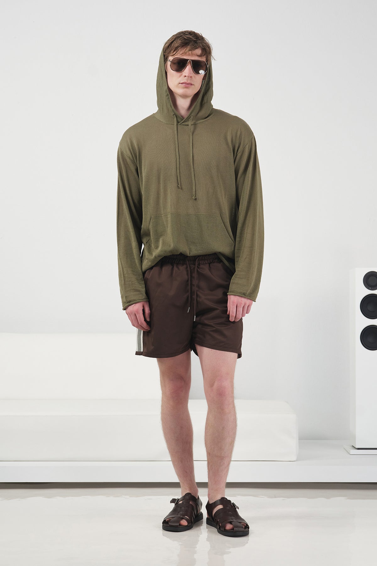 DÖKÜMLÜ HAKİ KETEN TRİKO SWEATSHIRT