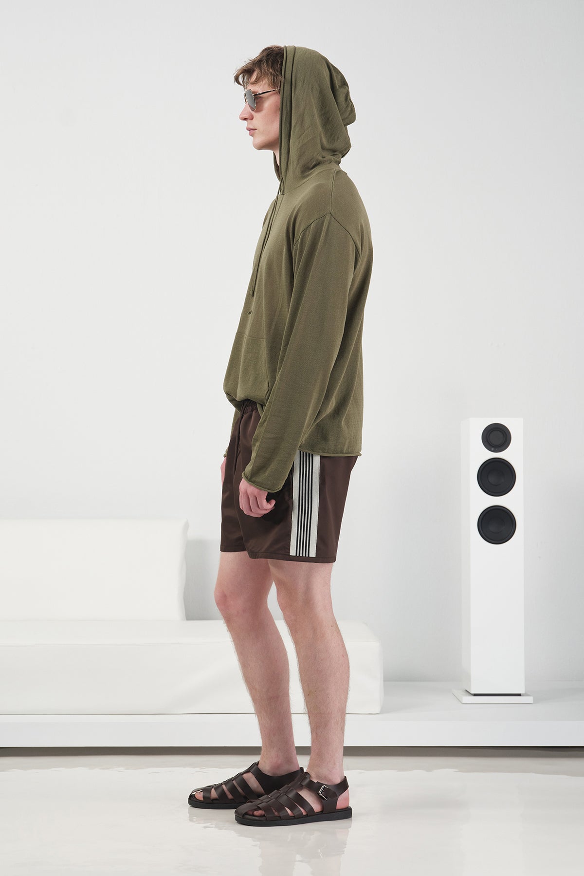 DÖKÜMLÜ HAKİ KETEN TRİKO SWEATSHIRT