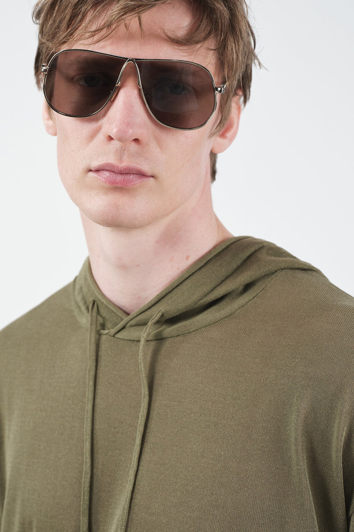DÖKÜMLÜ HAKİ KETEN TRİKO SWEATSHIRT