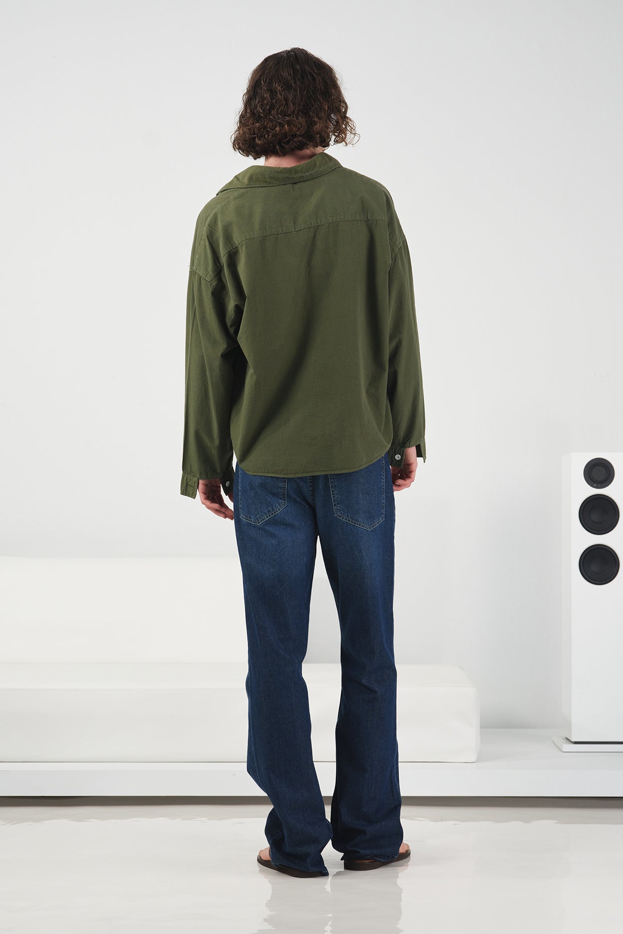 EFFECTIVE CROP KHAKI SHIRT