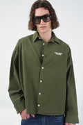 EFFECTIVE CROP KHAKI SHIRT