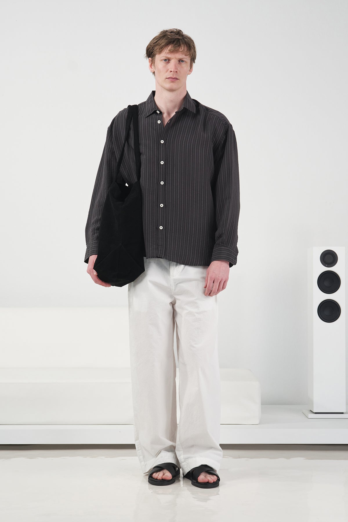 KALIN ÇİZGİLİ ANTRASİT MODAL GÖMLEK