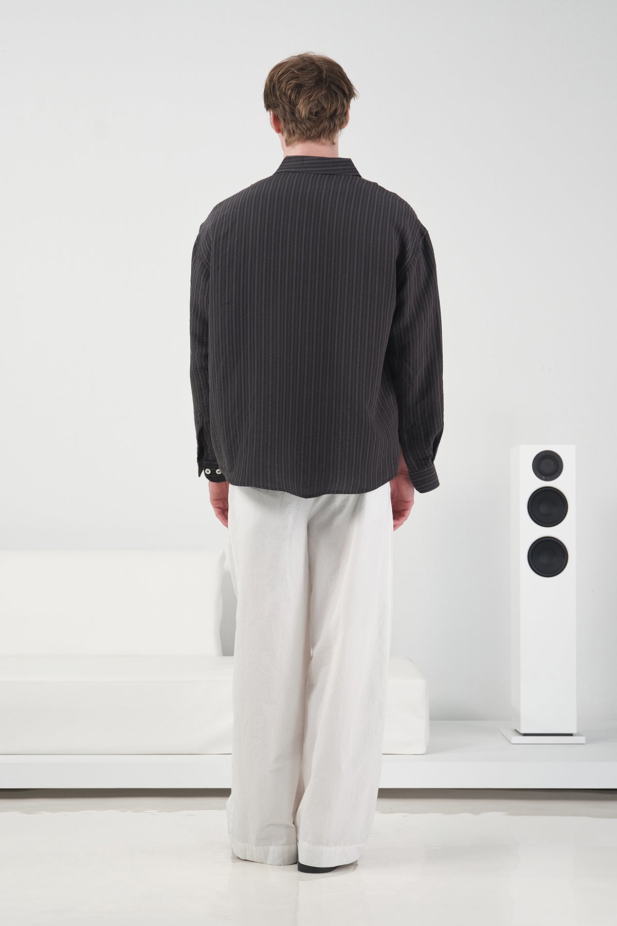 KALIN ÇİZGİLİ ANTRASİT MODAL GÖMLEK