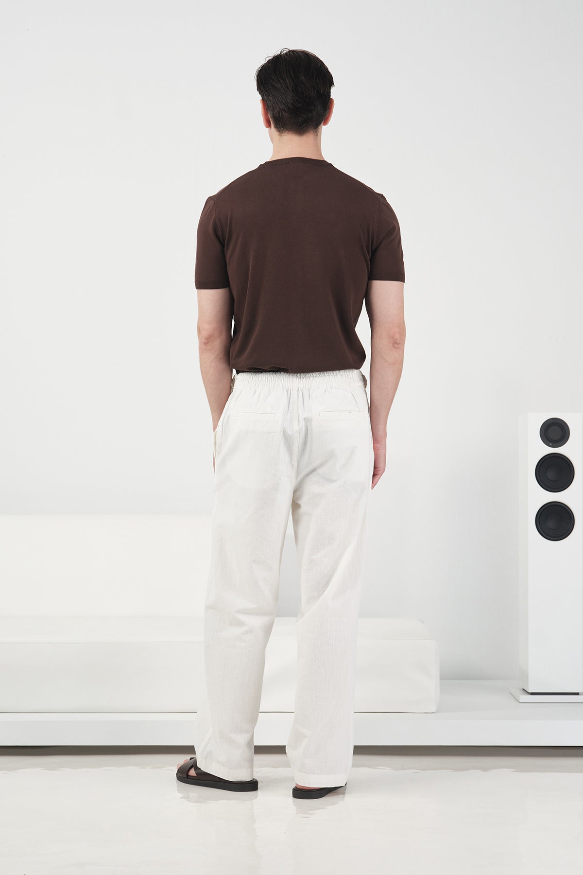 KISA KOLLU İNCE TRİKO KAHVERENGİ GÖMLEK