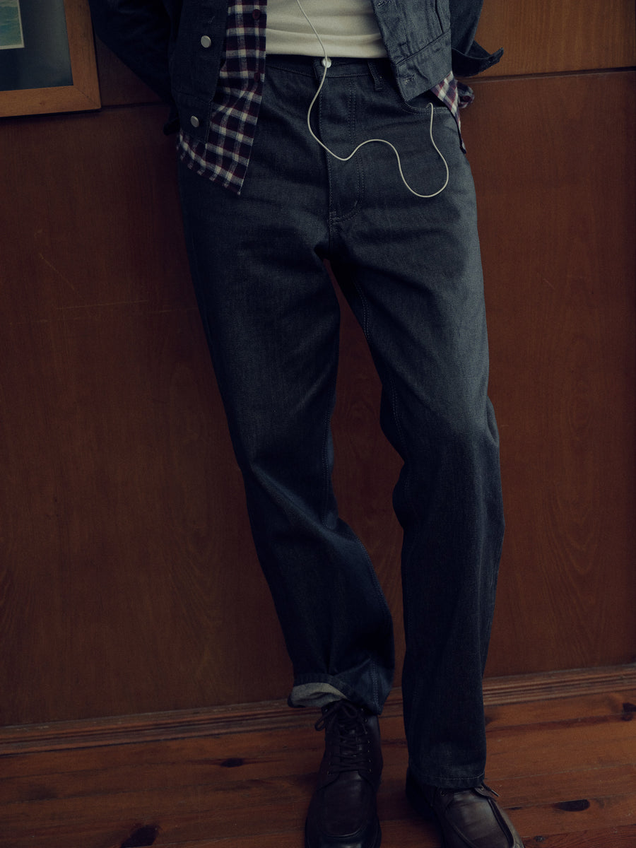 SALVAGE REGULAR LACİVERT JEAN
