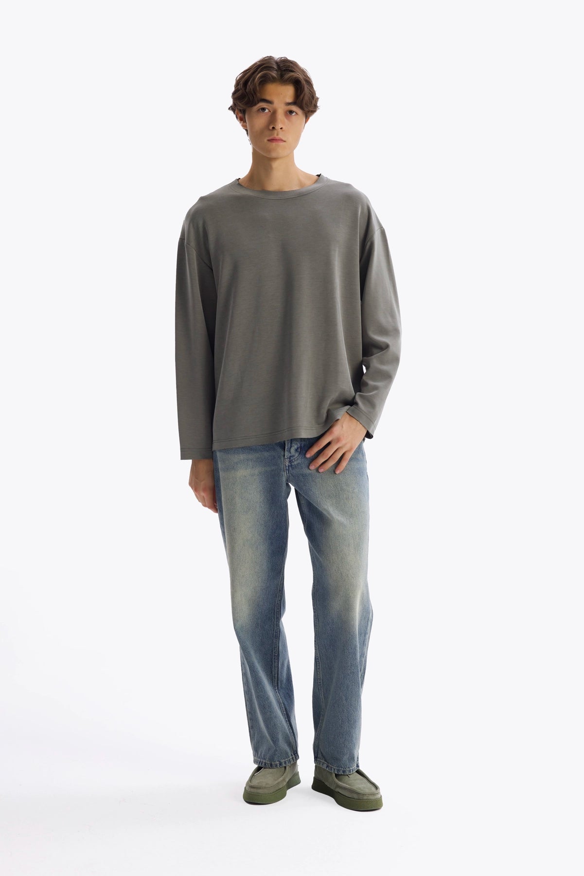 DÖKÜMLÜ T-SHIRT - HAKİ - T-SHIRT