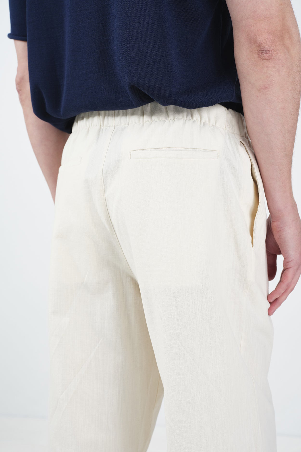 REGULAR FIT BASKILI BEJ TENSEL PANTOLON