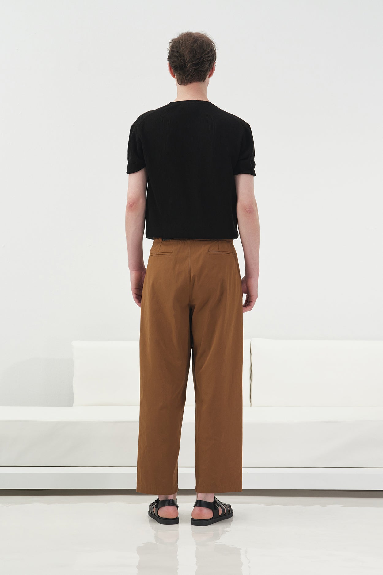 DERİ KEMERLİ KLASİK KAHVERENGİ PANTOLON