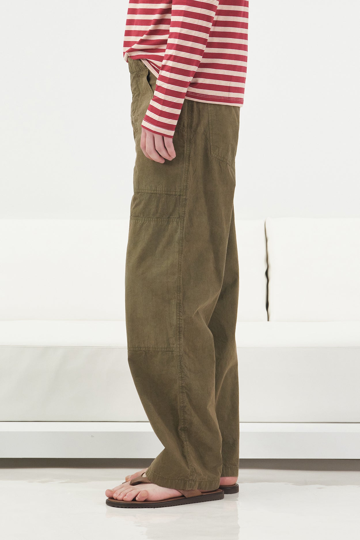 YAN TOKA DETAYLI HAKİ KARGO PANTOLON