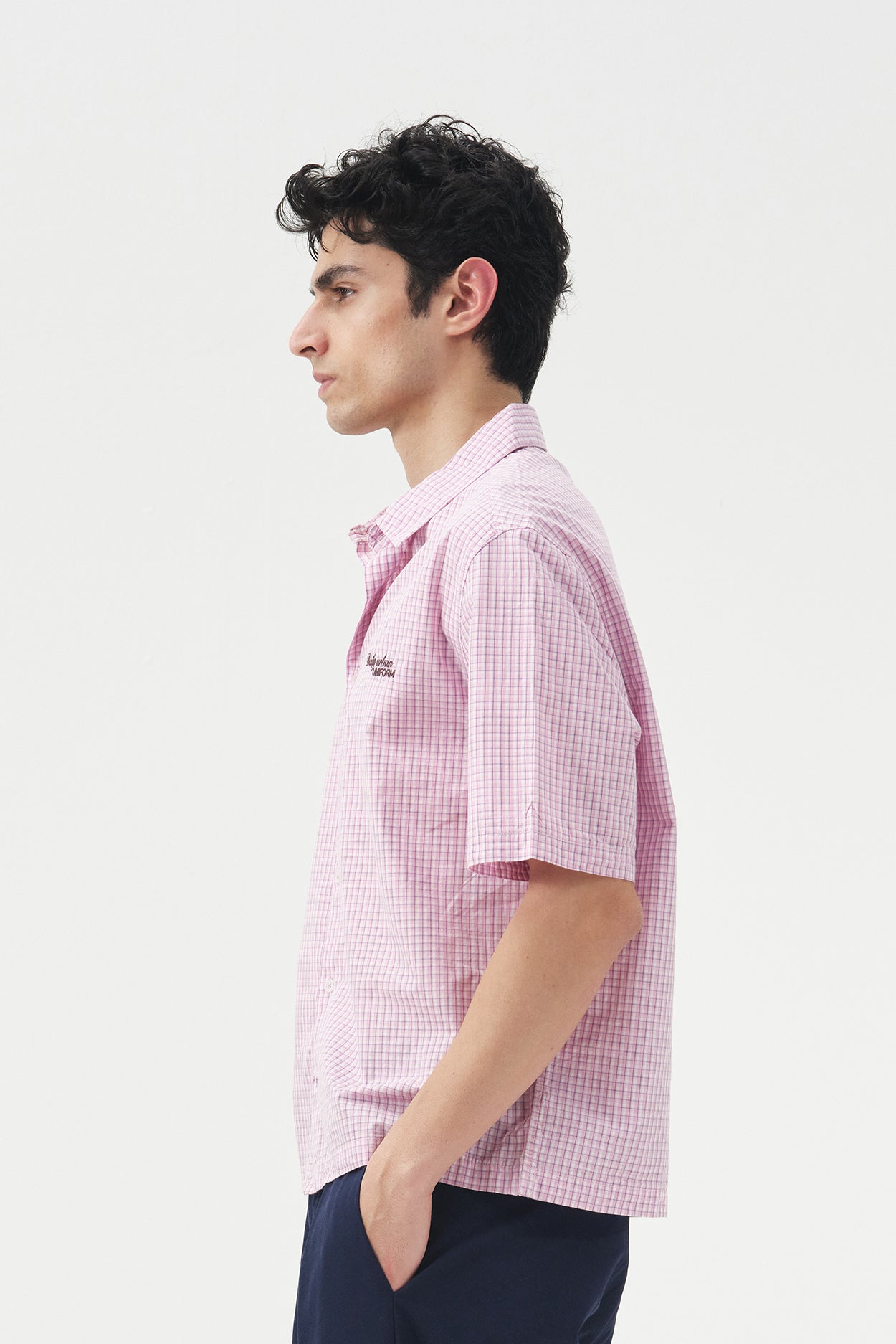 PINK PLAID SHIRT