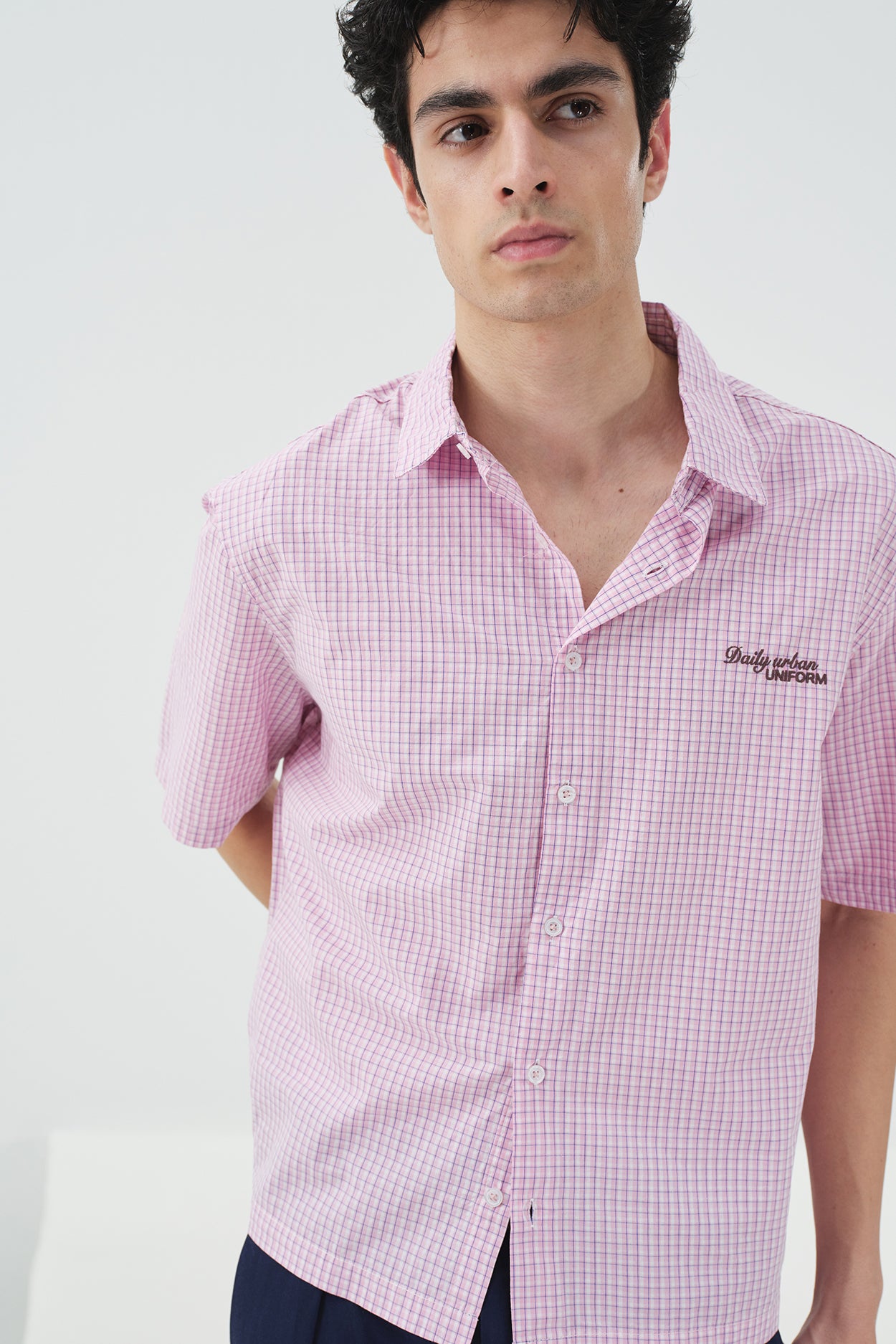 PINK PLAID SHIRT