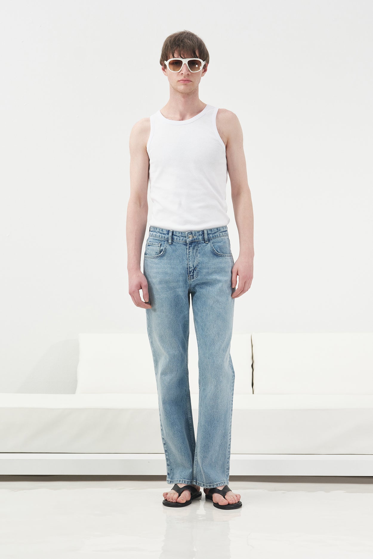 BASIC SLIM FIT BEYAZ ATLET