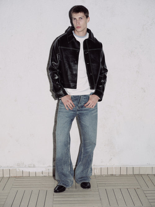 EFFECT BLUE FLARE JEANS - 1