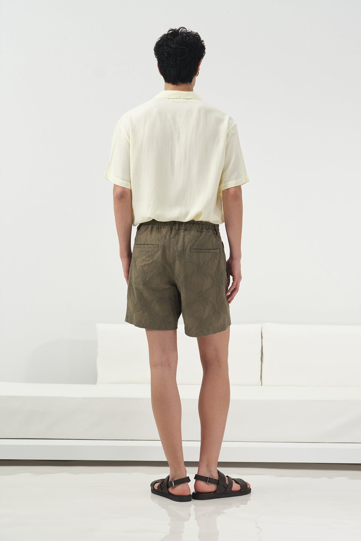 ÇİÇEK DESENLİ HAKİ ŞORT