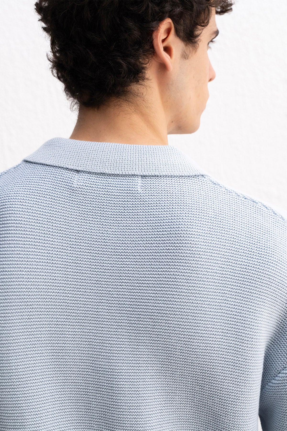 RAHAT KESİM POLO YAKA TRİKO MAVİ T-SHIRT GIESTO