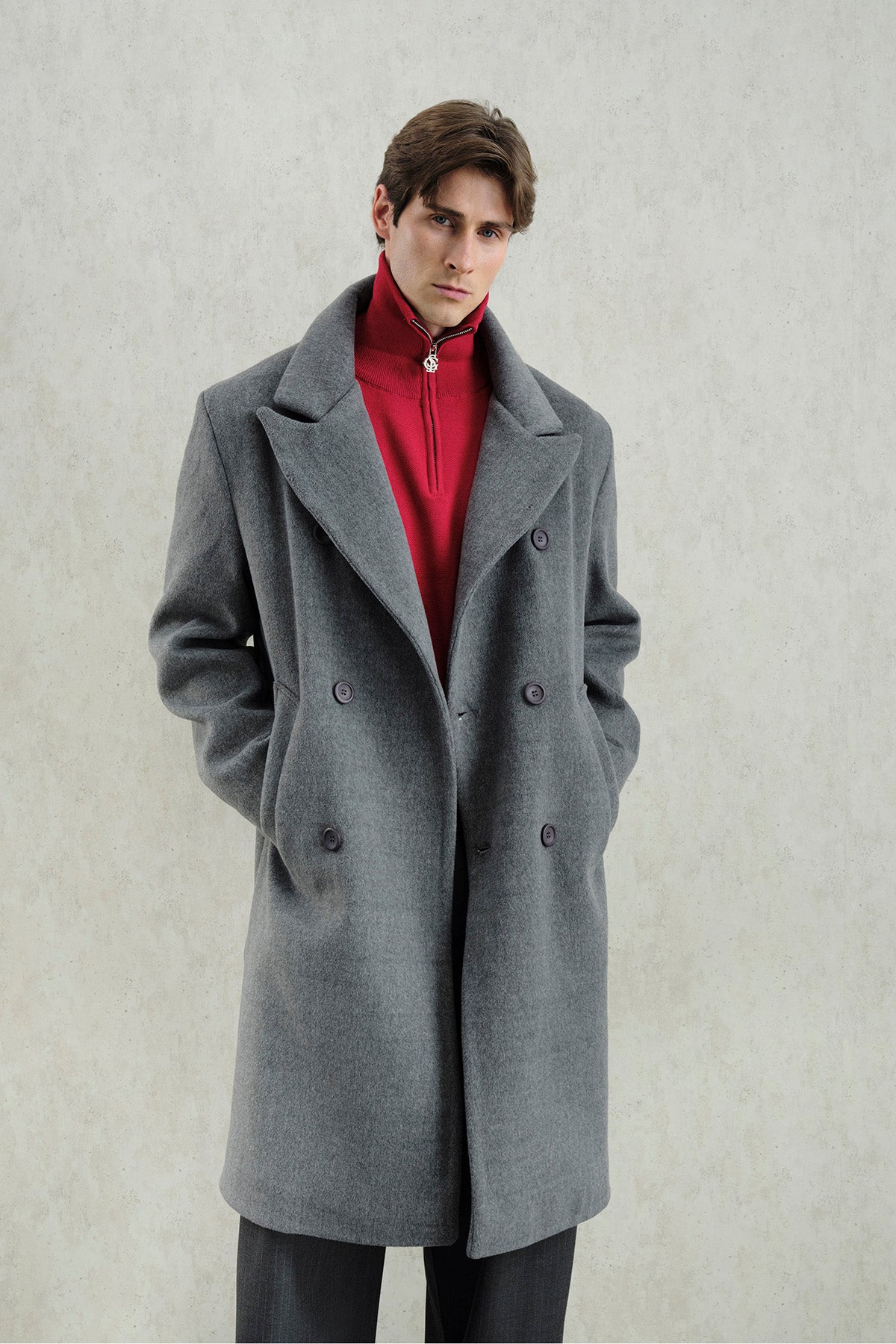 BASIC KAŞE ANTRASİT KABAN