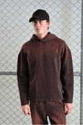 EFEKTLİ LOGO DETAYLI KAHVERENGİ SWEATSHIRT