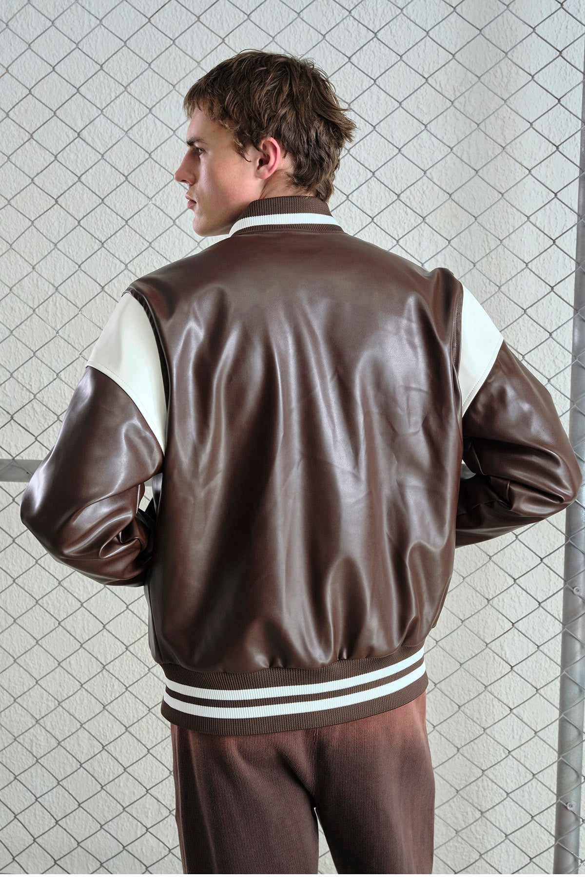 KAHVERENGİ DERİ KOLEJ CEKET