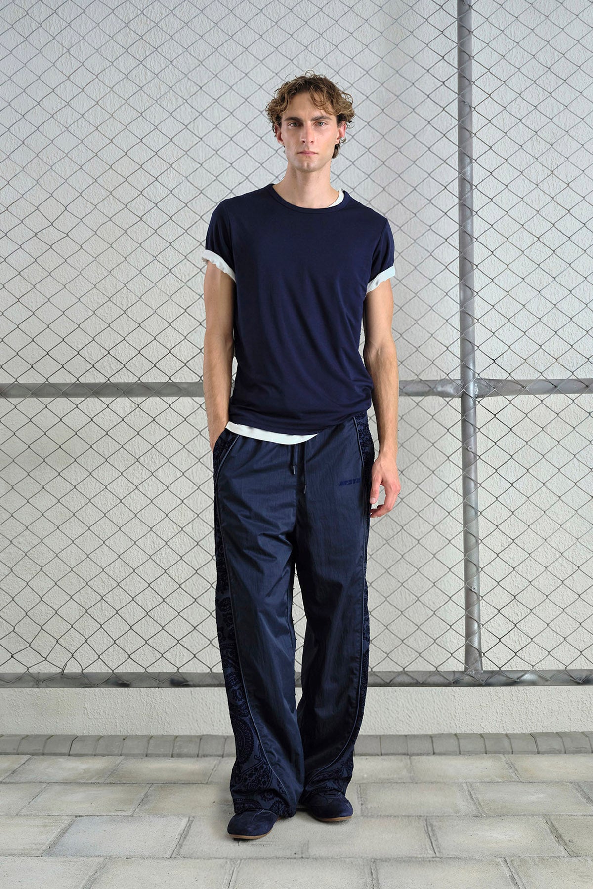 FLOK DESENLİ JOGGER LACİVERT PANTOLON