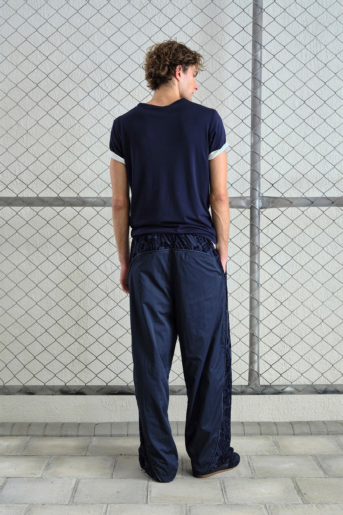 FLOK DESENLİ JOGGER LACİVERT PANTOLON