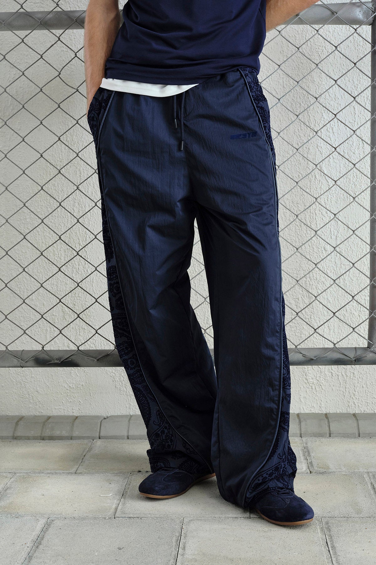 FLOK DESENLİ JOGGER LACİVERT PANTOLON