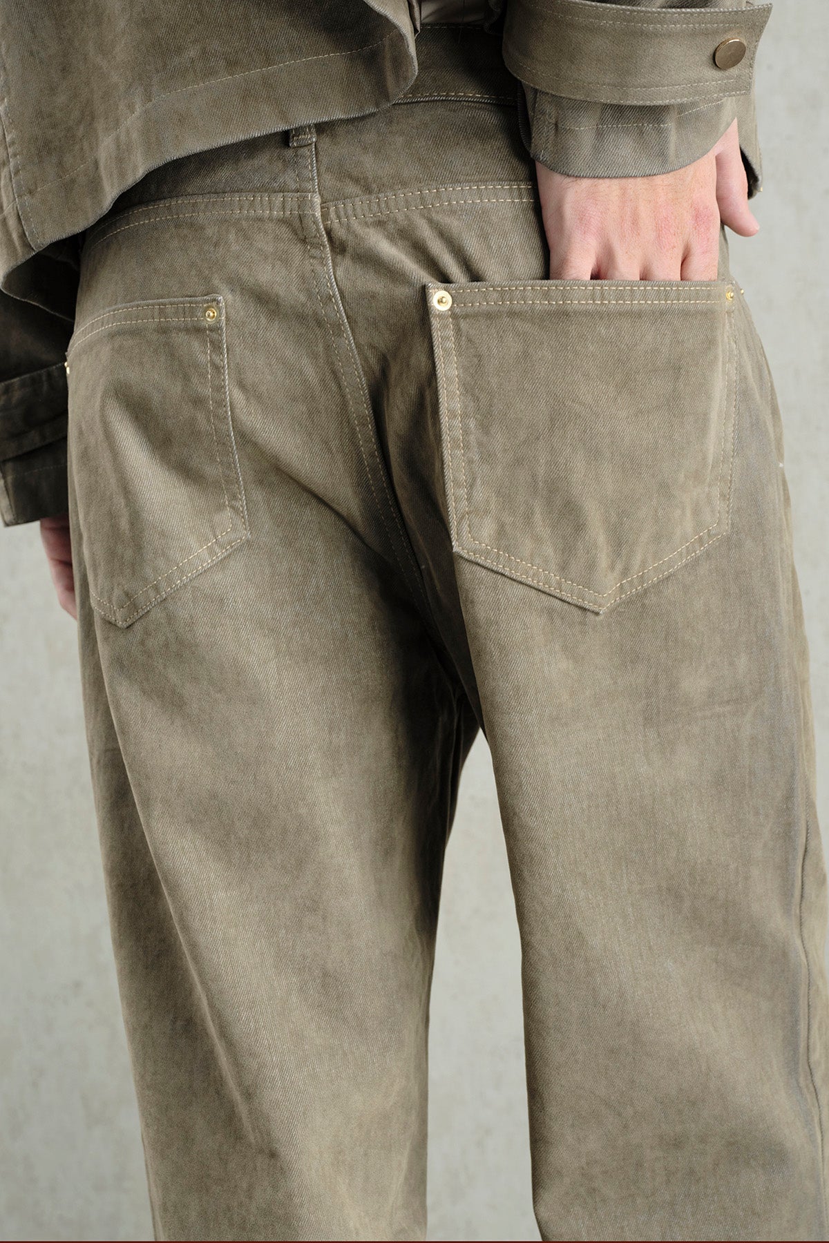 GOLD DETAYLI REGULAR FIT HAKİ PANTOLON