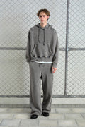 EFEKTLİ YIKAMALI GRİ SWEATSHIRT