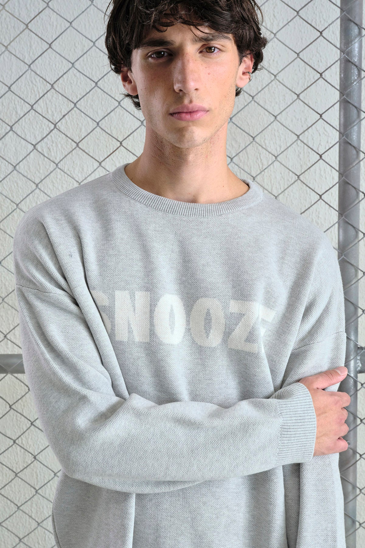 YAZILI TRİKO GRİ KAZAK