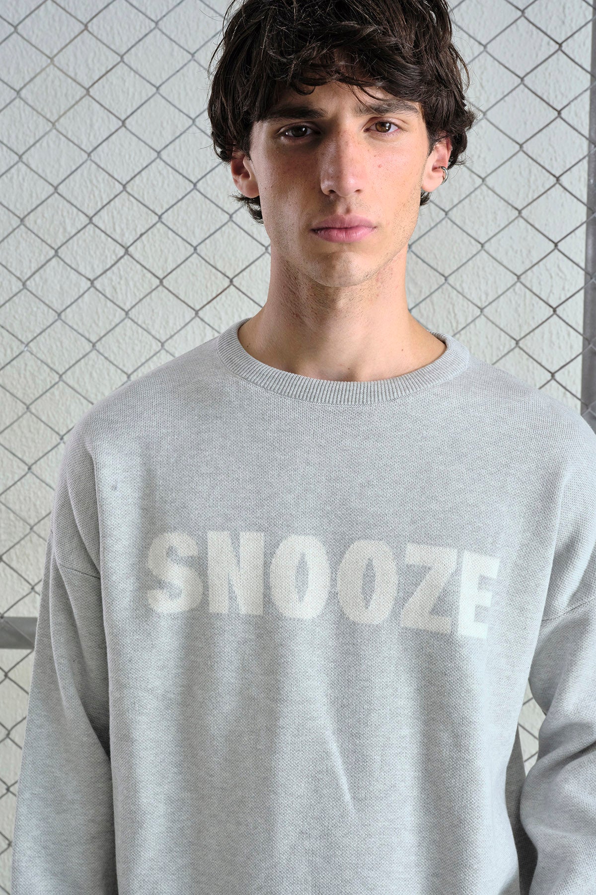 WRITTEN TRICOT GREY SWEATER
