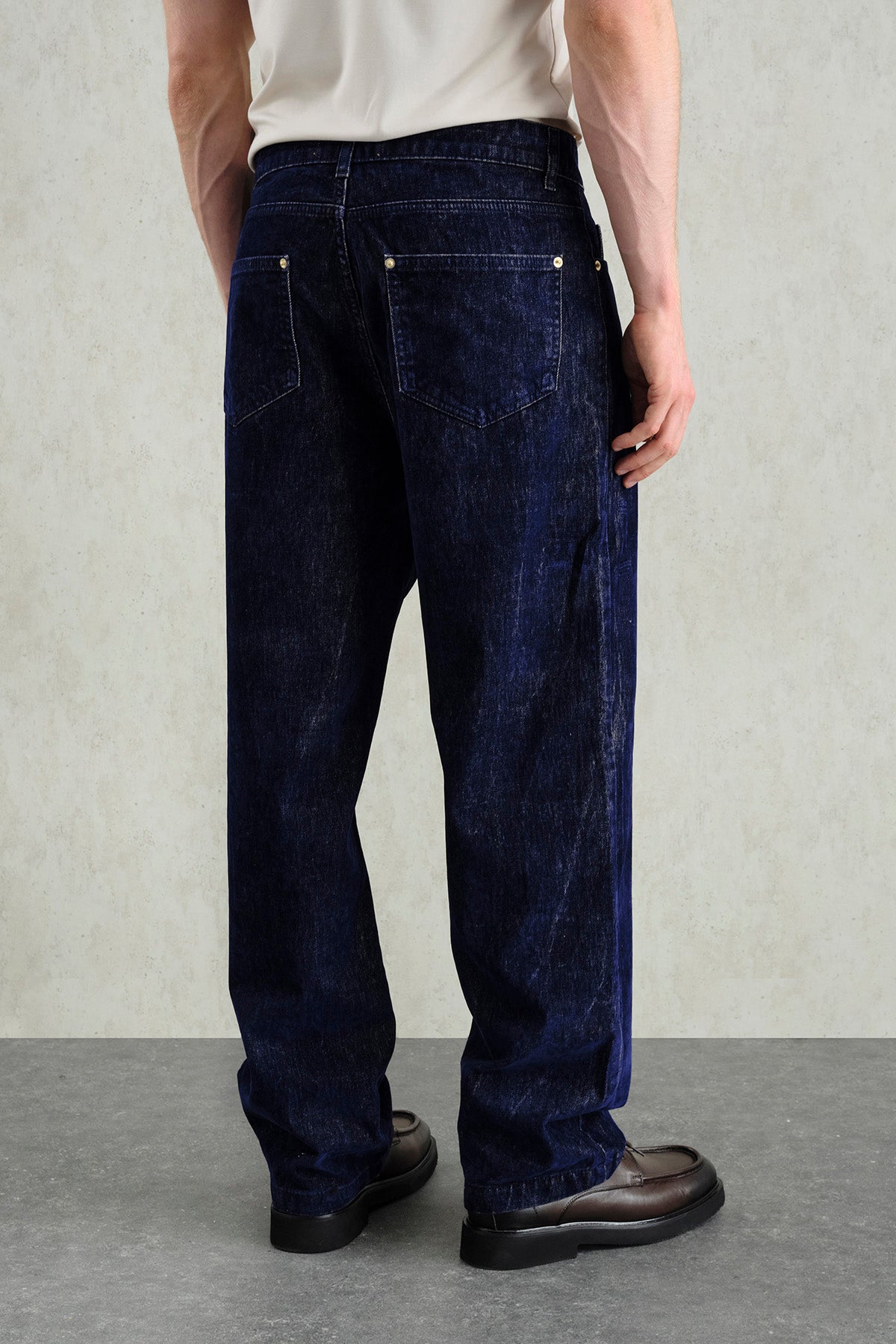 GOLD DETAYLI REGULAR FIT LACİVERT PANTOLON