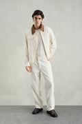 ECRU JACKET WITH GOLD DETAILS