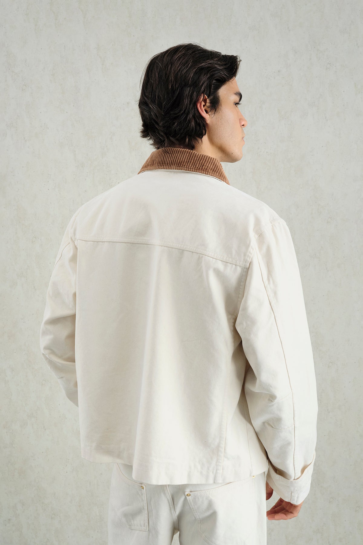 ECRU JACKET WITH GOLD DETAILS