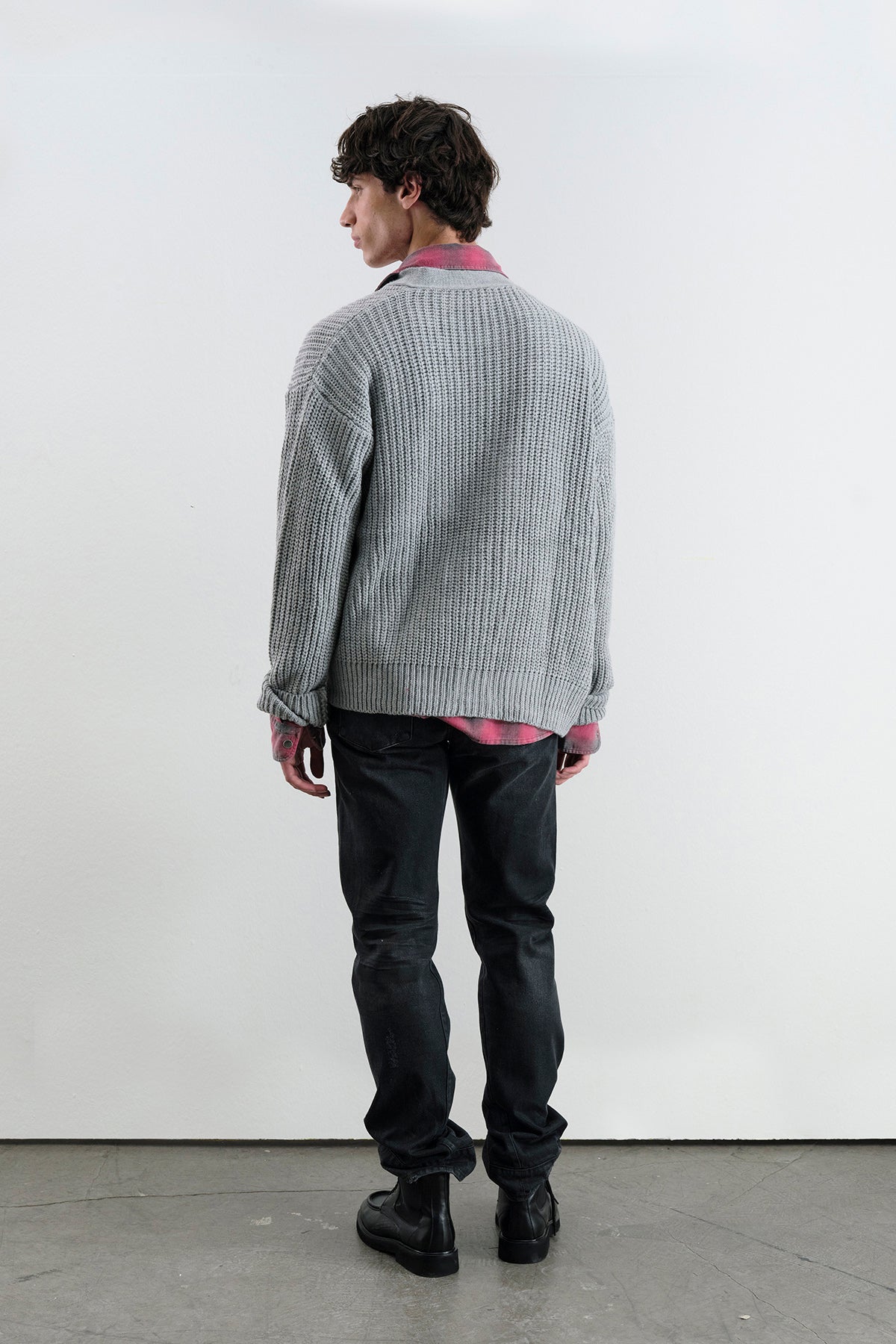 BASIC DOKULU GRİ HIRKA