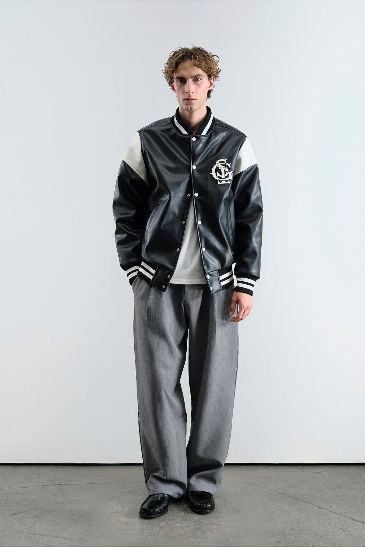 SİYAH DERİ KOLEJ CEKET