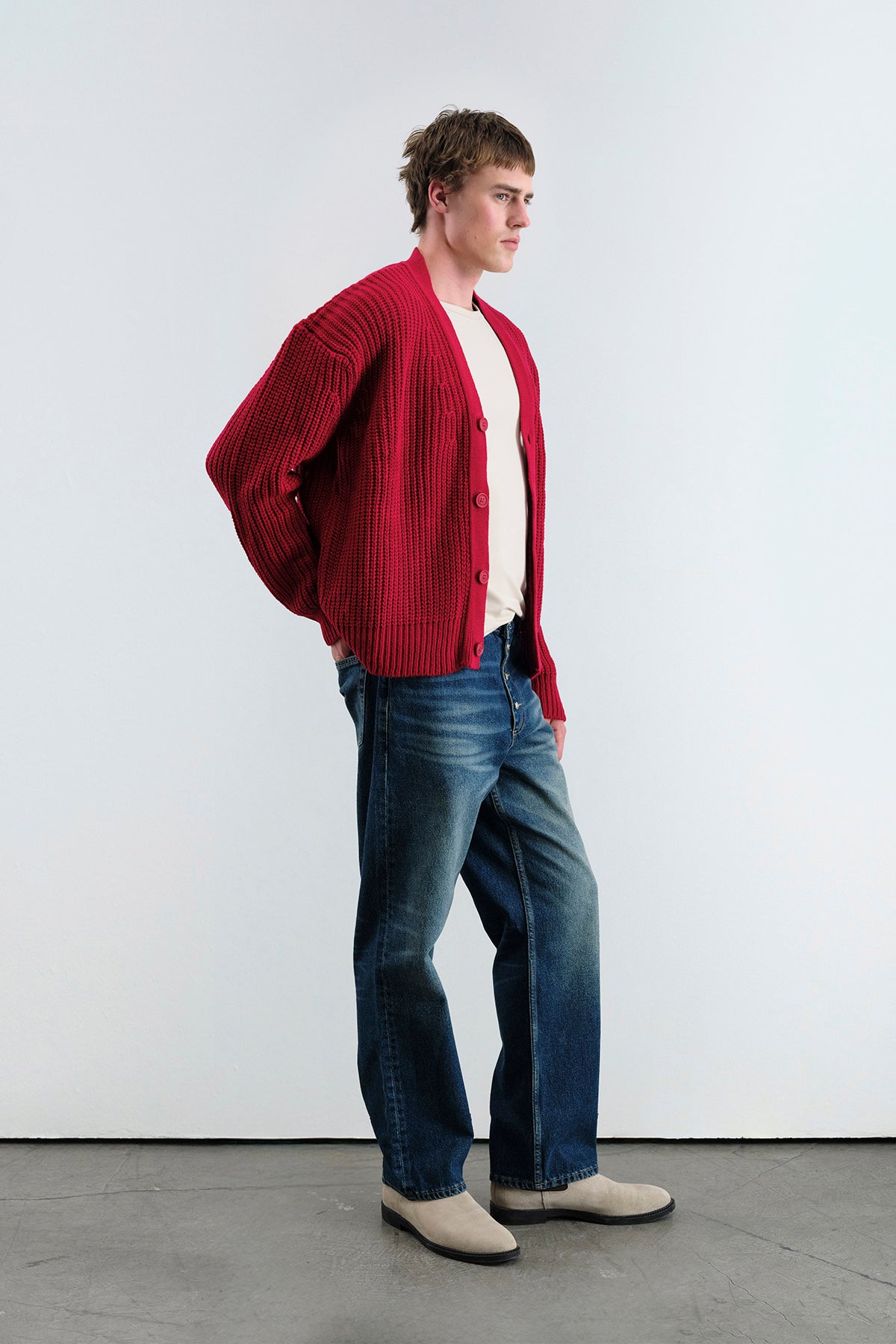 BASIC DOKULU KIRMIZI HIRKA