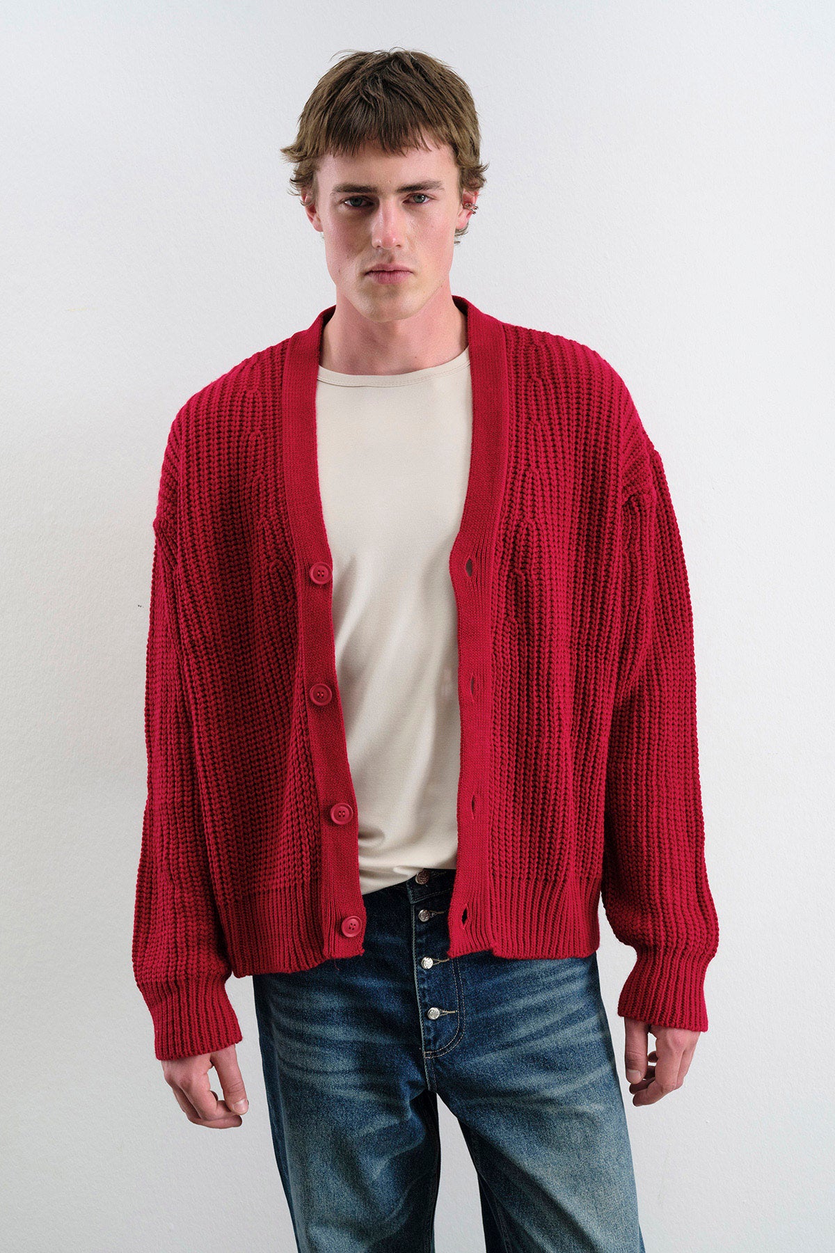 BASIC DOKULU KIRMIZI HIRKA