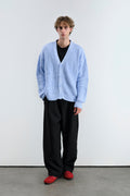 BASIC TEXTURED BLUE CARDIGAN